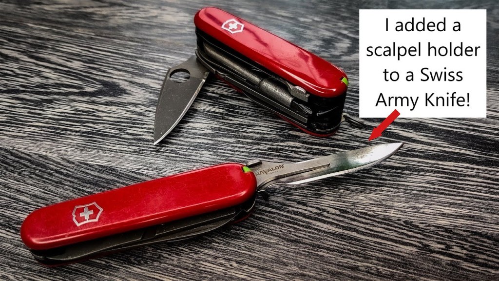 Picture of: Custom Swiss Army knives with added Scalpel holders