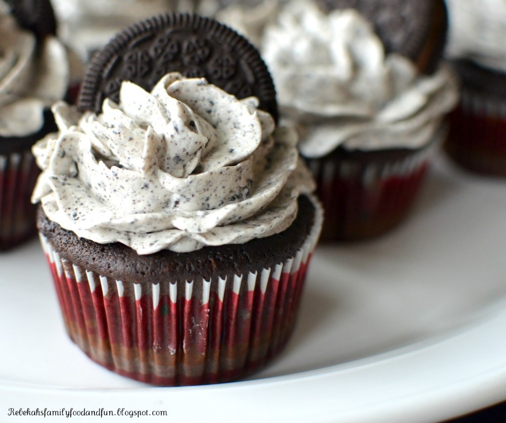 Picture of: Family, Food, and Fun: Oreo Cupcakes with Swiss Meringue