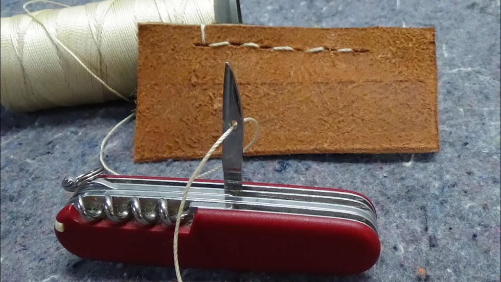 Picture of: How to Sew with a Swiss Army Knife Awl / Reamer