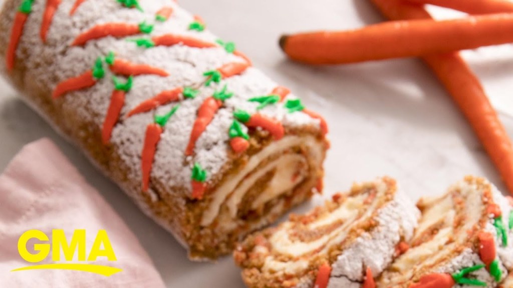 Picture of: Our mouths are watering over this carrot cake roll l GMA