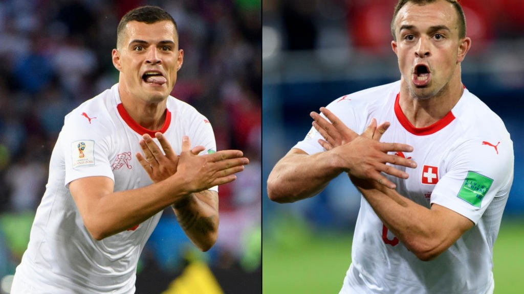 Picture of: Swiss footballers fined by FIFA for Albanian double-eagle gesture