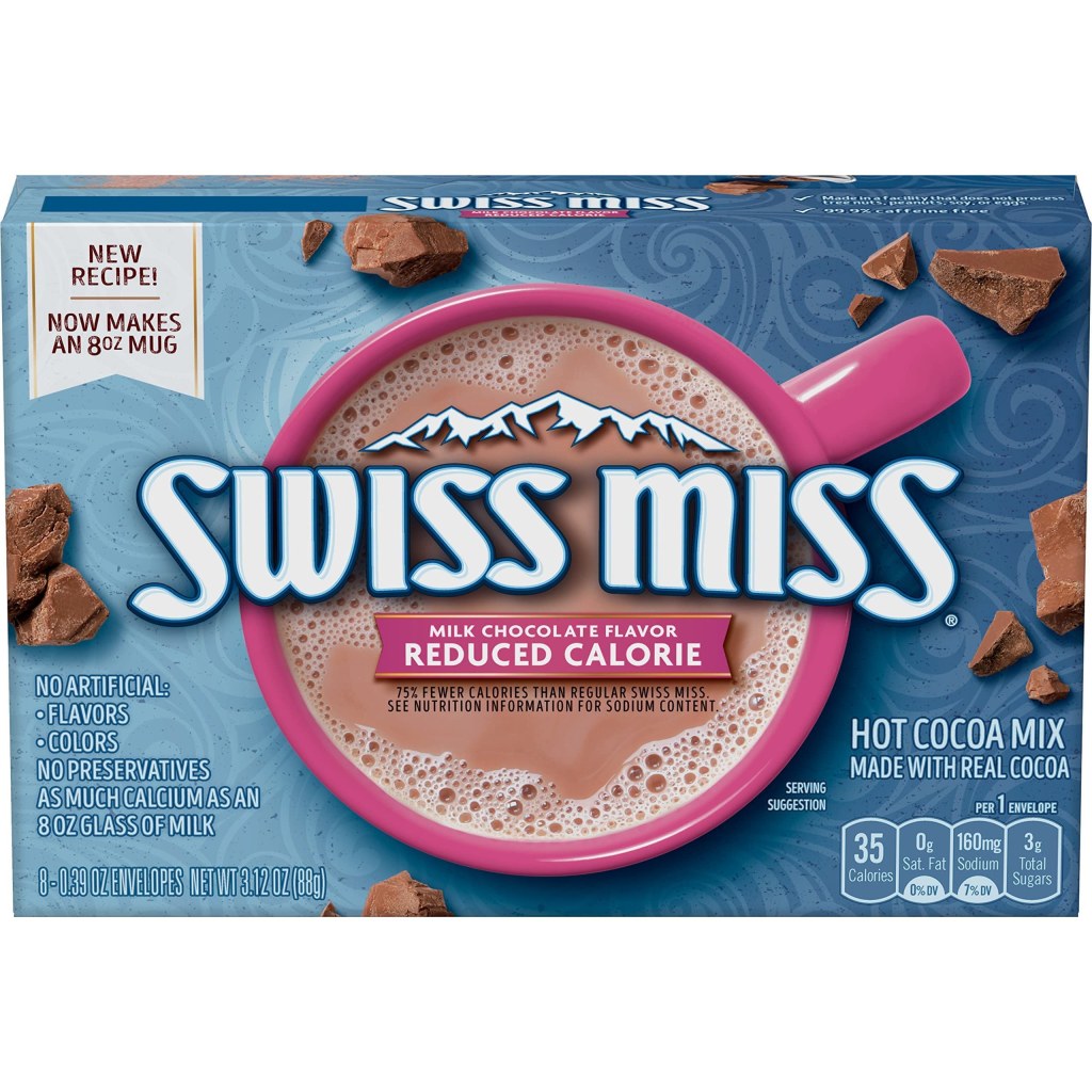 Picture of: Swiss Miss Milk Chocolate Flavor Reduced Calorie Hot Cocoa Mix ()