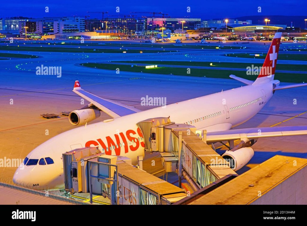 Picture of: ZURICH, SWITZERLAND – SEP – Plane from the Swiss